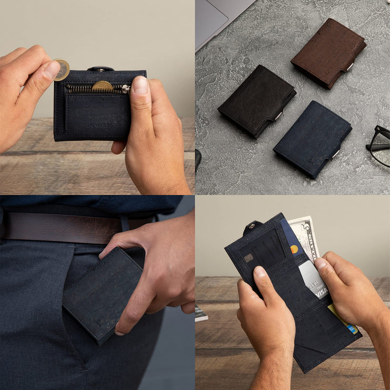 Slim Wallet Nextgen Leather I Small Wallet with Coin Compartment I Wallet with RFID