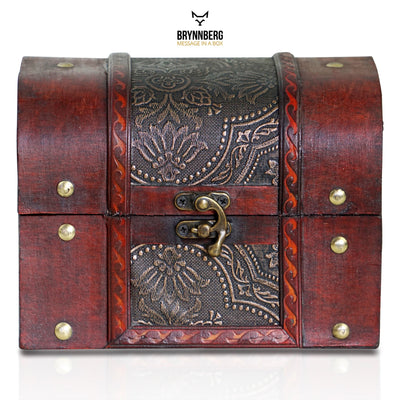 Treasure chest 22x14x14cm suitcase chest wooden chest treasure chest vintage look pirates