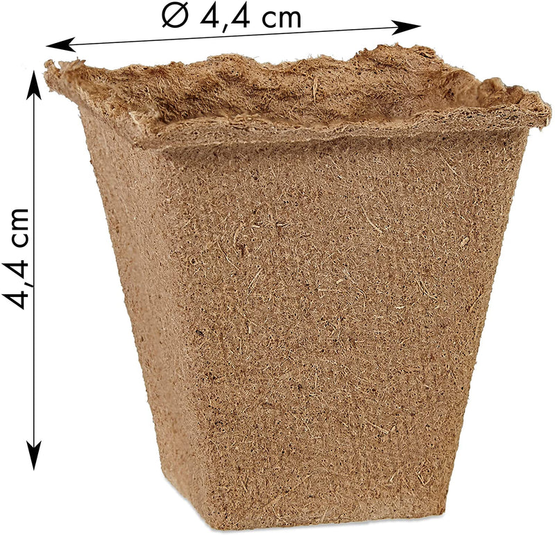 Degradable cultivation pots, square, 120x cultivation pots made of wood fiber cultivation pots