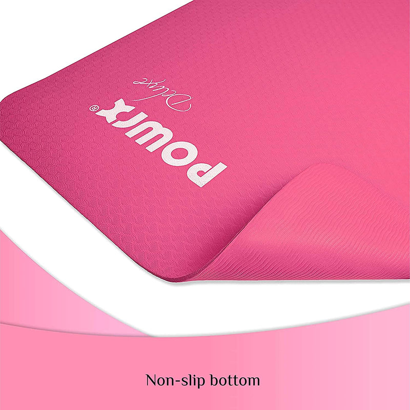 Deluxe Yoga Mat (Pink 173 x 61 x 05 cm) Non-Slip Tpe Environmentally Friendly |