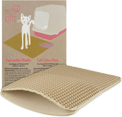 Cat Litter Tray Mat Beige Cat Mat Litter Tray 30x40cm For Cleanliness