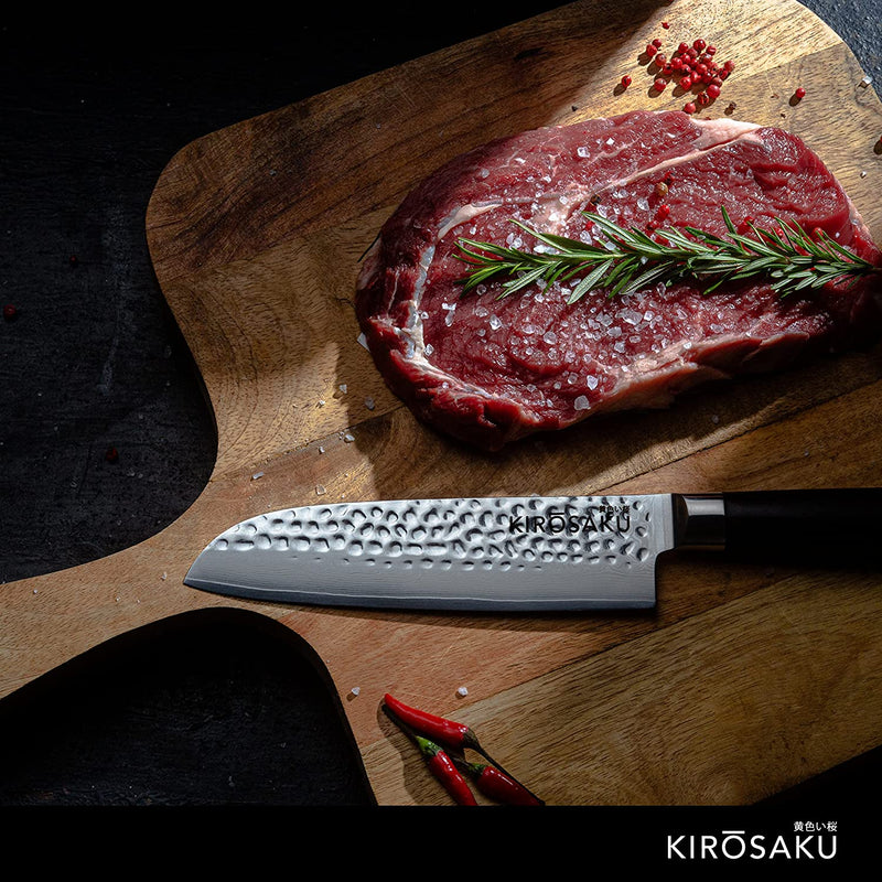 KIROSAKU PREMIUM DAMASK KITCHEN KNIVES - 18CM BLADE LENGTH KITCHEN KNIVES - DAMASK KNIVES KITCHEN KNIVES MADE OF 67 LAYERS OF JAPANESE DAMASK STEEL