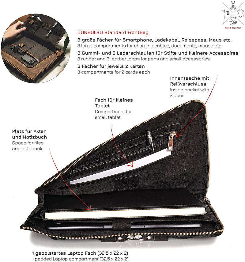 DONBOLSO ® NOTEBOOK SLEEVE LONDON BLACK - 13