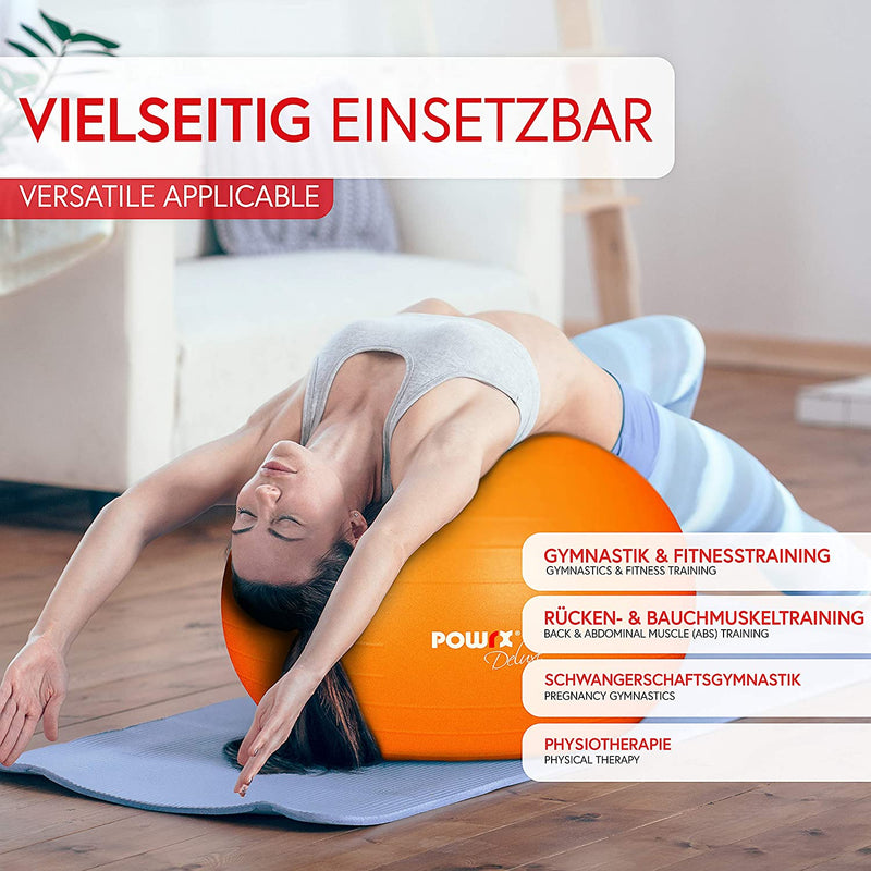 Exercise ball including ball pump and workout I sitting ball Pilates yoga ball antiburst
