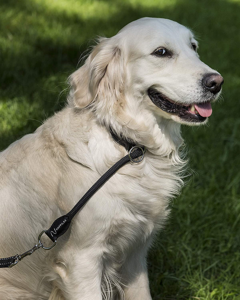 HAPPILAX DOG COLLAR MADE OF BRAIDED ROPE WITH ADJUSTABLE STOPPER