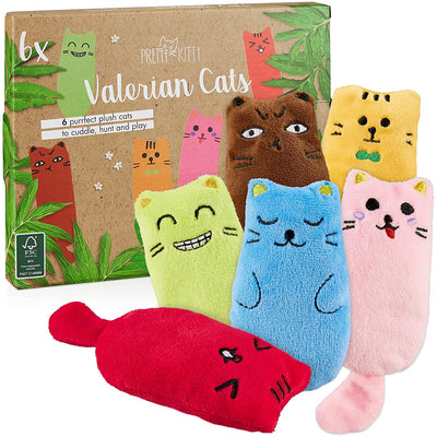 Mint kitty cat toy set made of cat cushion with catnip