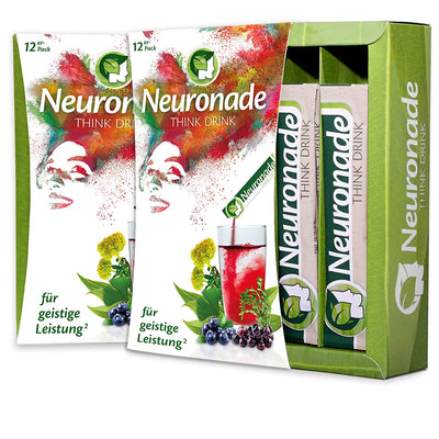 NEURONADE - DRINK FOR CONCENTRATION I BRAIN FOOD WITH IMPORTANT VITAMINS AND POTENTIALS LIKE GINKGO