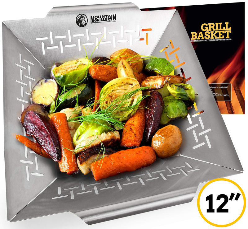 MOUNTAIN GRILLERS GRILL VEGETABLE BASKET - VEGETABLE GRILL BOWL FOR VEGETABLES