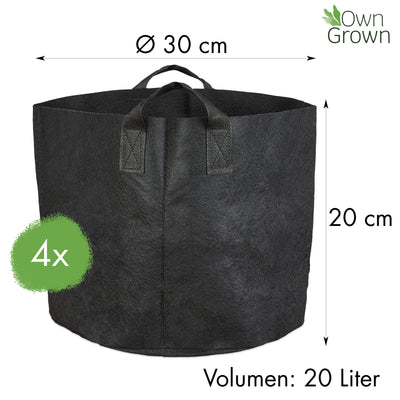 Plant bag 30l set 5x30l plant bag for balcony and potted plants