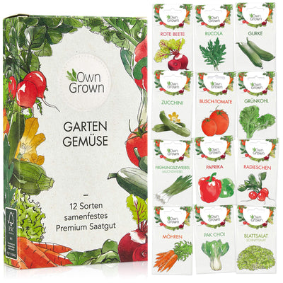 OWNGROWN VEGETABLE SEED SET: 12 TYPES OF VEGETABLE SEEDS FOR GREENHOUSE