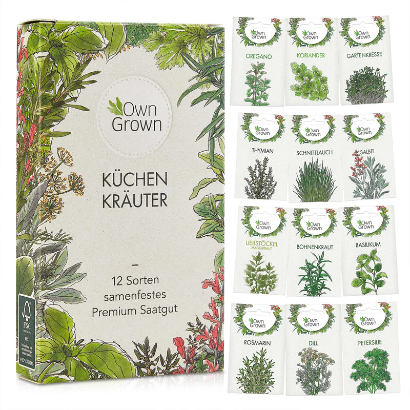 OWNGROWN HERB SEED SET: 12 TYPES OF GARDEN AND KITCHEN HERB SEED SET - PARSLEY SEEDS