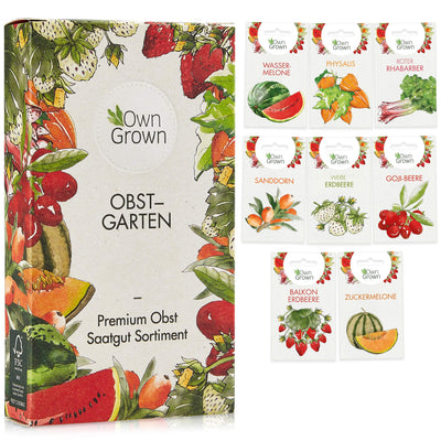 OWNGROWN FRUIT SEED SET: PREMIUM GARDEN FRUIT SEEDS WITH 8 TYPES OF FRUIT PLANTS FOR GARDEN AND BALCONY - WATERMELON SEEDS