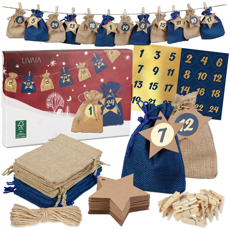 Advent Calendar To Fill Beautiful 2022 Jute Advent Calendar To Fill